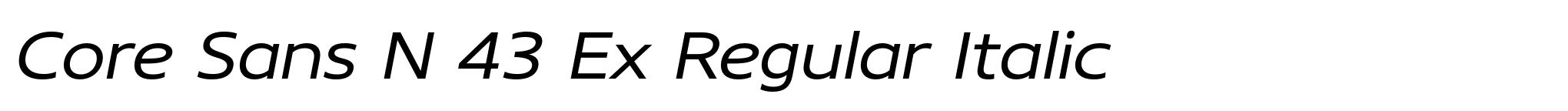 Core Sans N 43 Ex Regular Italic image